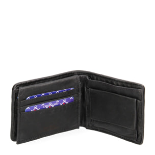 Portafoglio uomo in vera pelle - Modello False - Casual - 12.0 x 9.0 x 2.0 cm