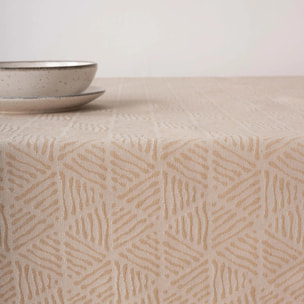 Nappe anti-taches jacquard Bacoli 31990C Beige