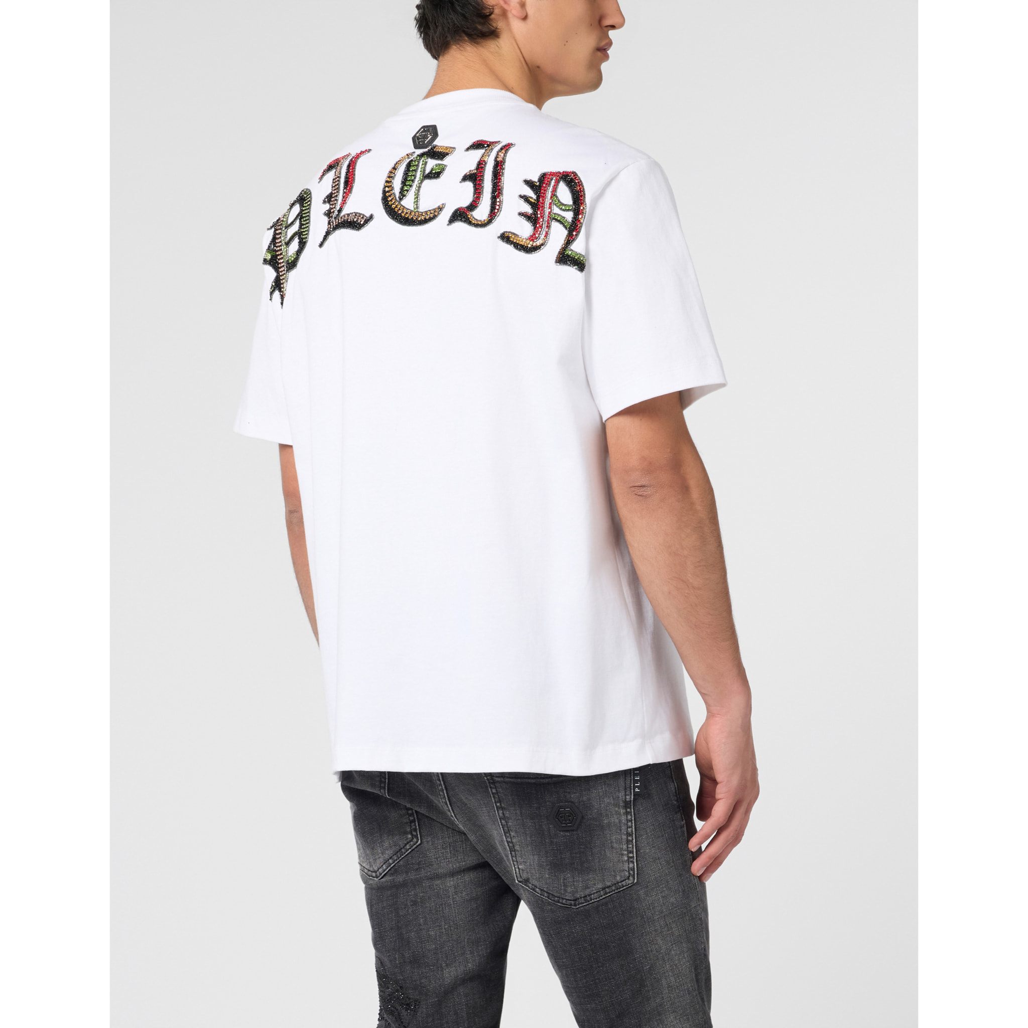 PHILIPP PLEIN Round Neck T-Shirt King Of Snakes Stones
