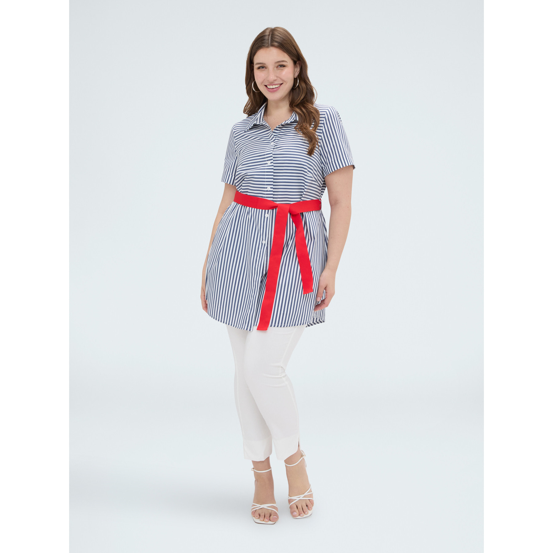 Fiorella Rubino - Camicia a righe in misto cotone - Blu