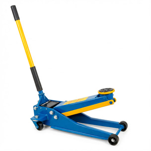 Cric Idraulico a Carrello Professionale 4T Inez Super Ribassato Doppio Pistone Martinetto Auto Officina 4 Tonnellate Sollevatore Idraulico Acciaio