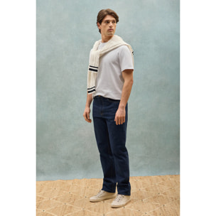 Maglietta bianca microstruttura con monogramma ricamato PC