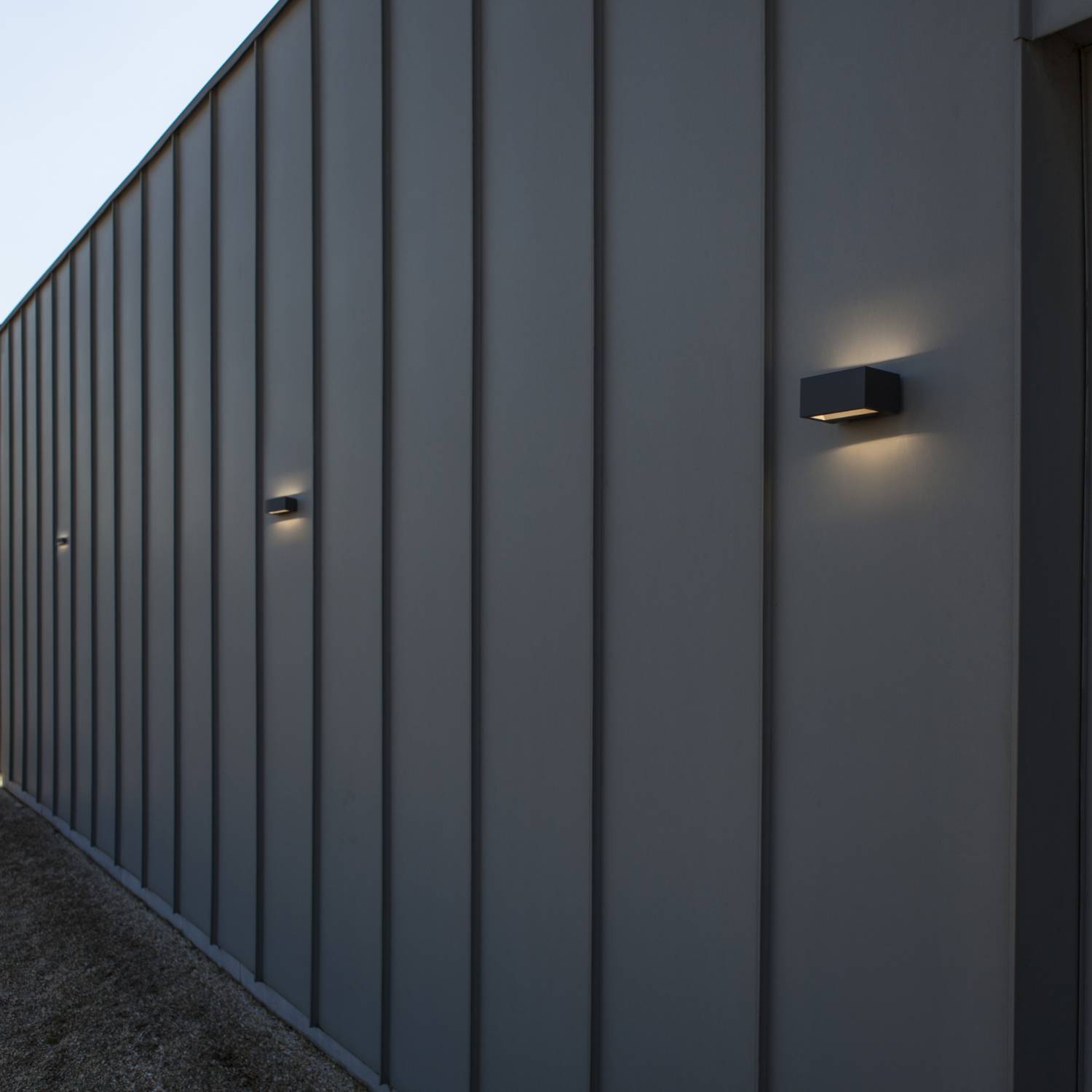 Applique murale secteur GEMINI GREY LED
