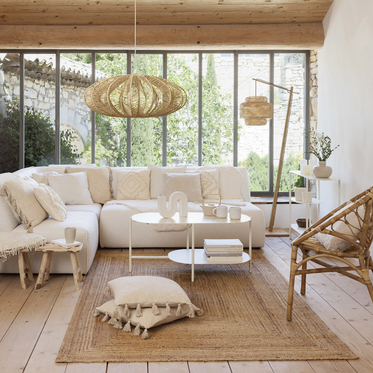 Lampadaire "Liby" - bambou - H173 cm