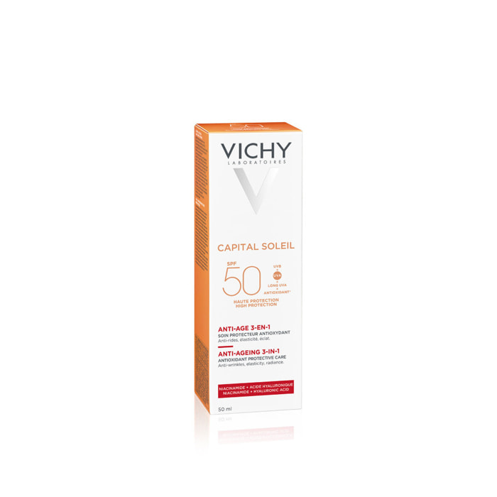 Idéal Soleil SPF50 - Soin Antioxydant 3 en 1 - 50 ml