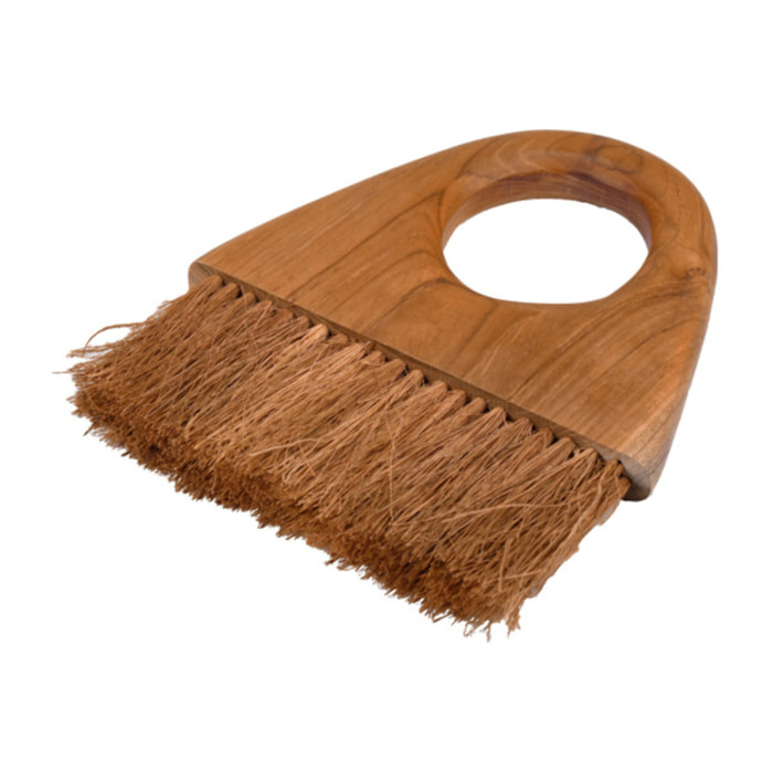 Brosse de nettoyage à anneau en fibres de coco et bois de teck - DARLA