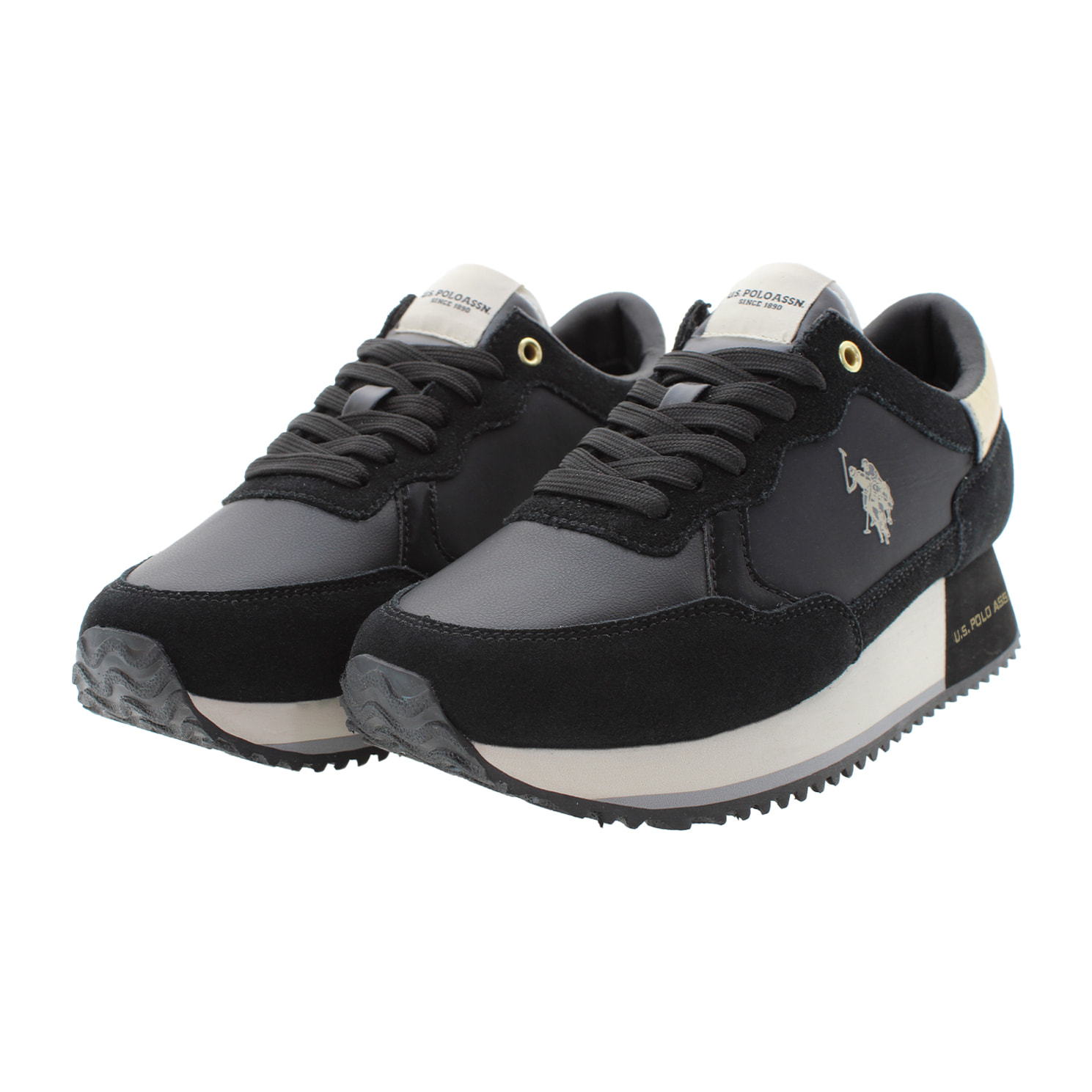 U.S. Polo Assn. - Sneakers SACHA005WDSN2 in camoscio per donna