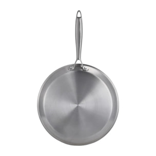 Crêpière 28 cm en inox avec fond triplex