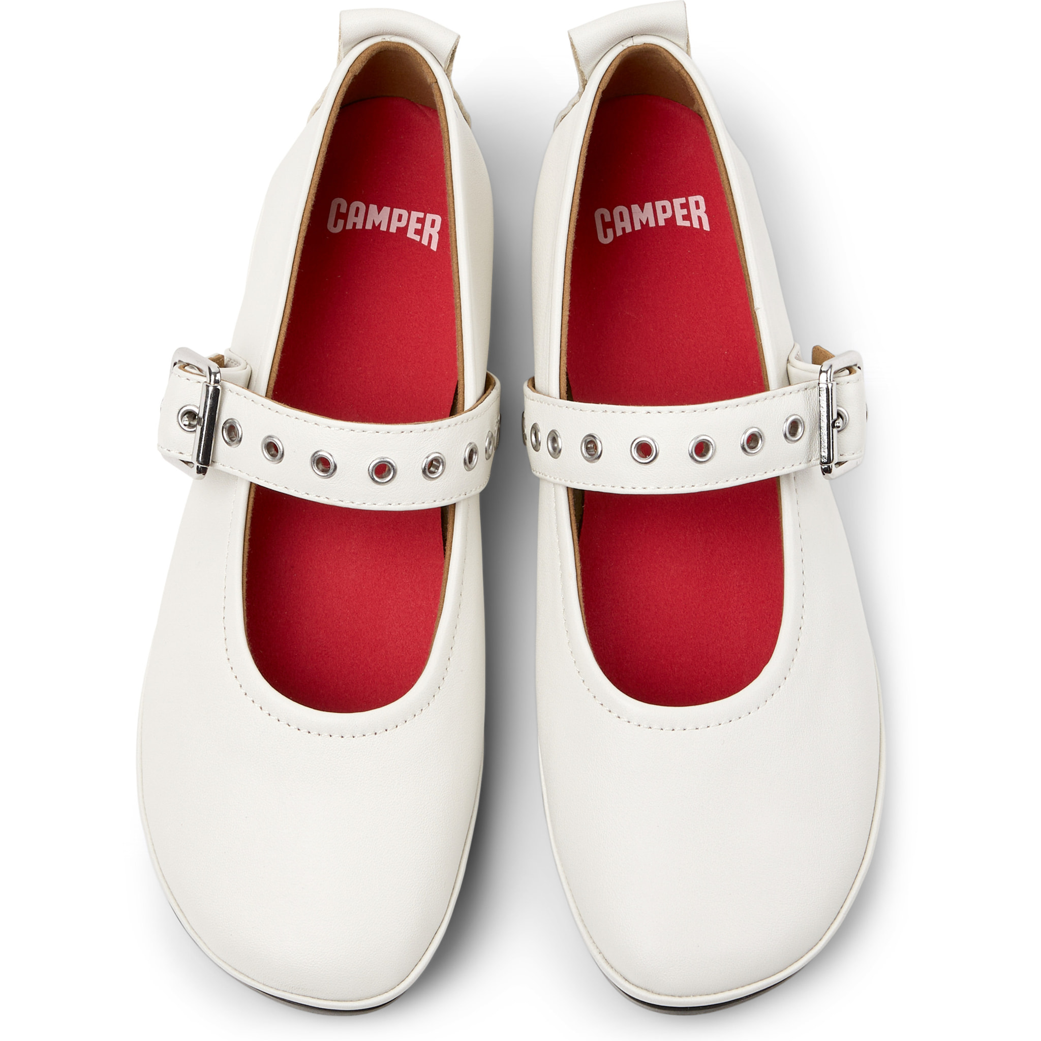 Bailarinas - CAMPER Right Nina - Blanco - Cuero liso