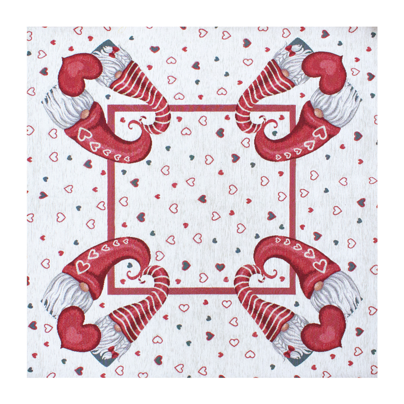 CENTROTAVOLA NATALIZIO JACQUARD DISEGNO GNOMI LOVELY