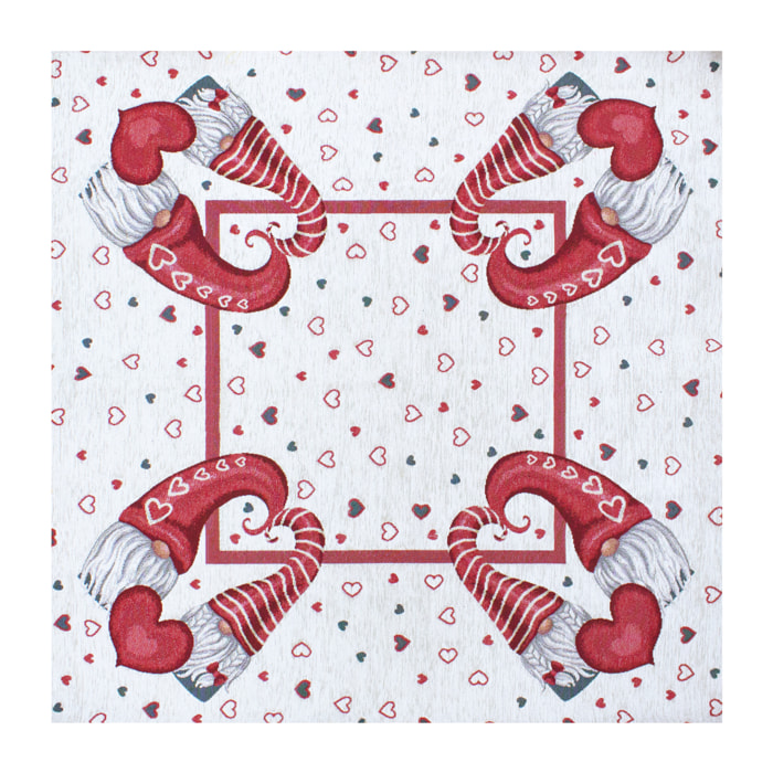 CENTROTAVOLA NATALIZIO JACQUARD DISEGNO GNOMI LOVELY