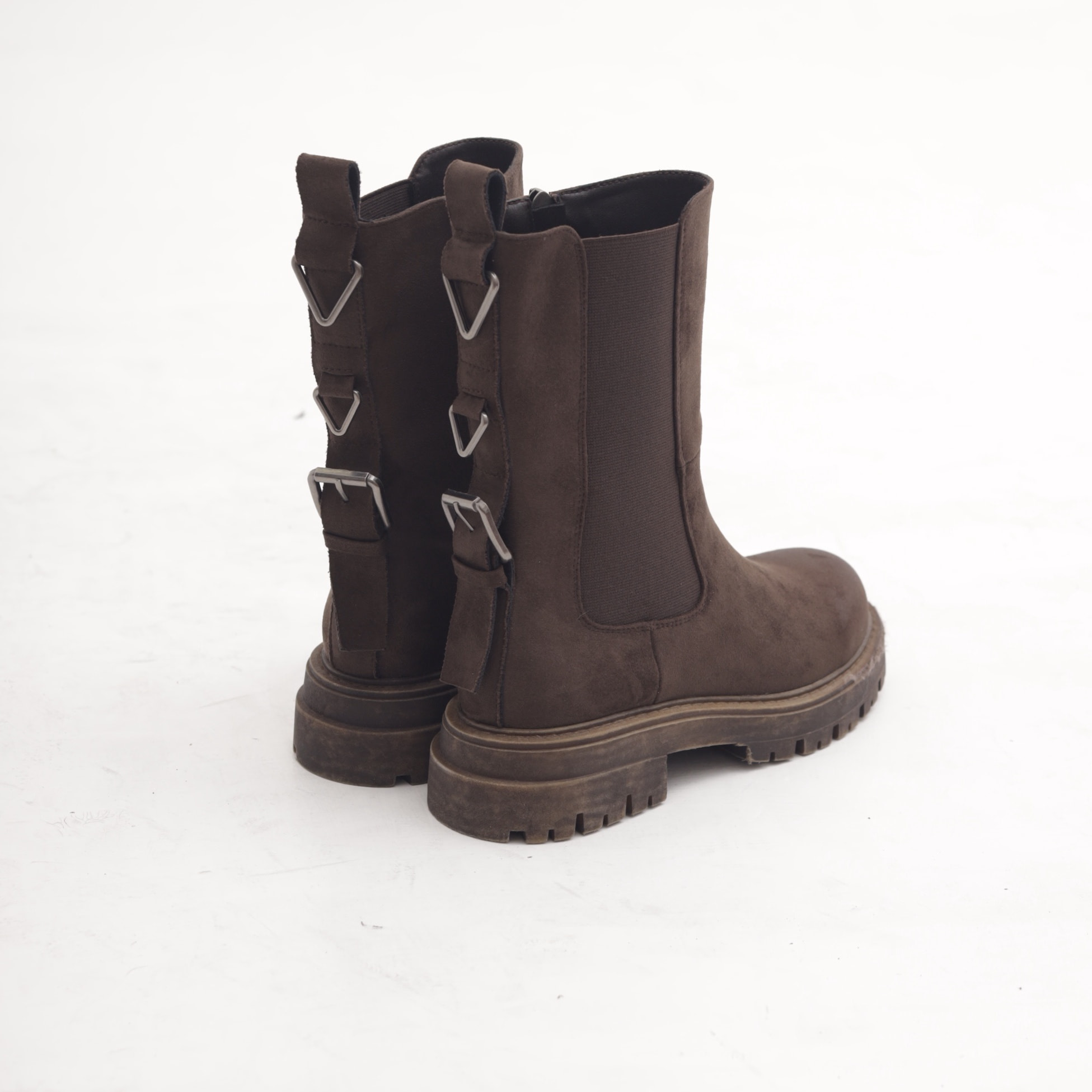 STIVALETTO ELASTICO E ZIP TESTA DI MORO