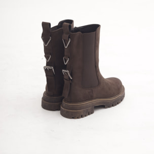 STIVALETTO ELASTICO E ZIP TESTA DI MORO