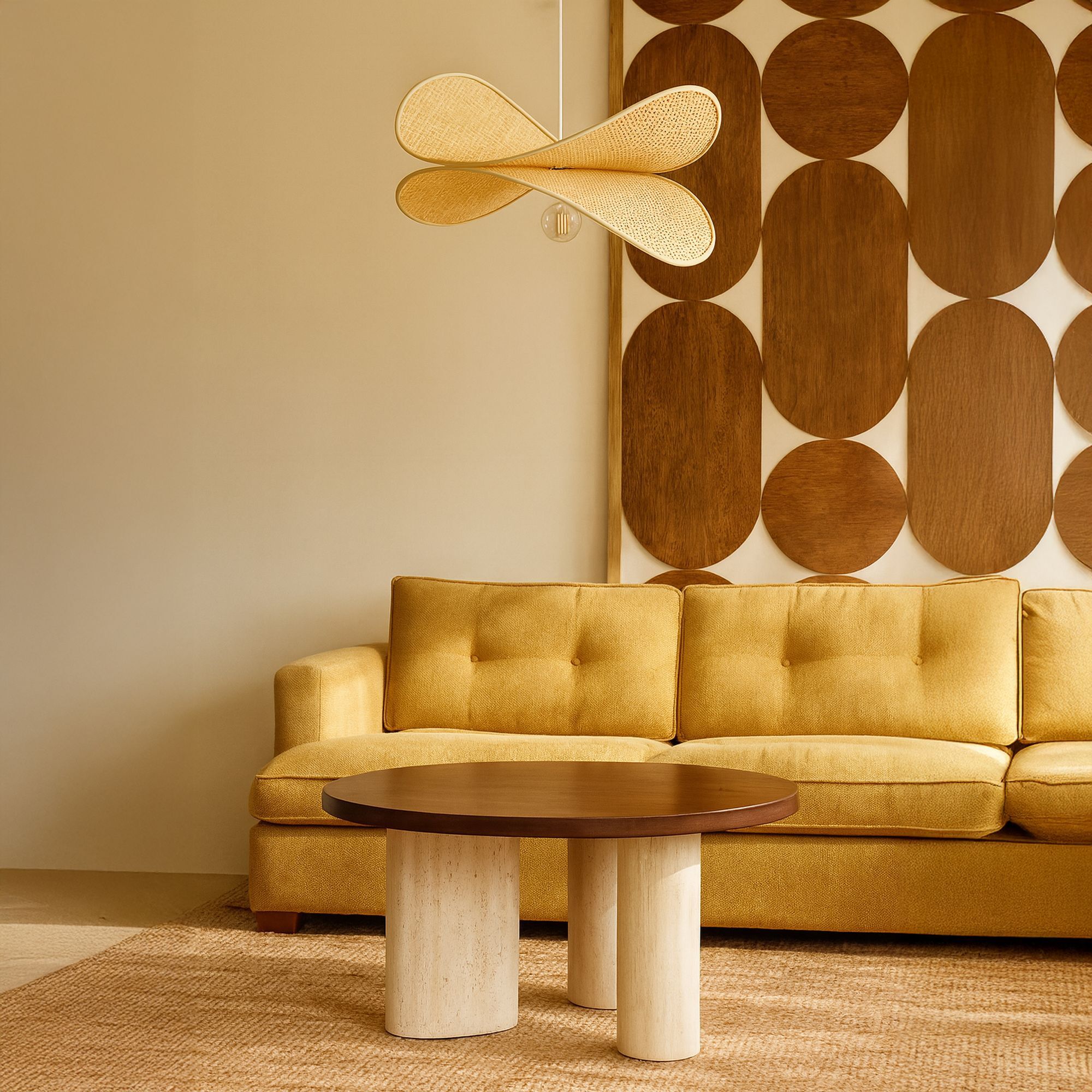 Suspension aérienne en bambou d80cm LUCIOLE