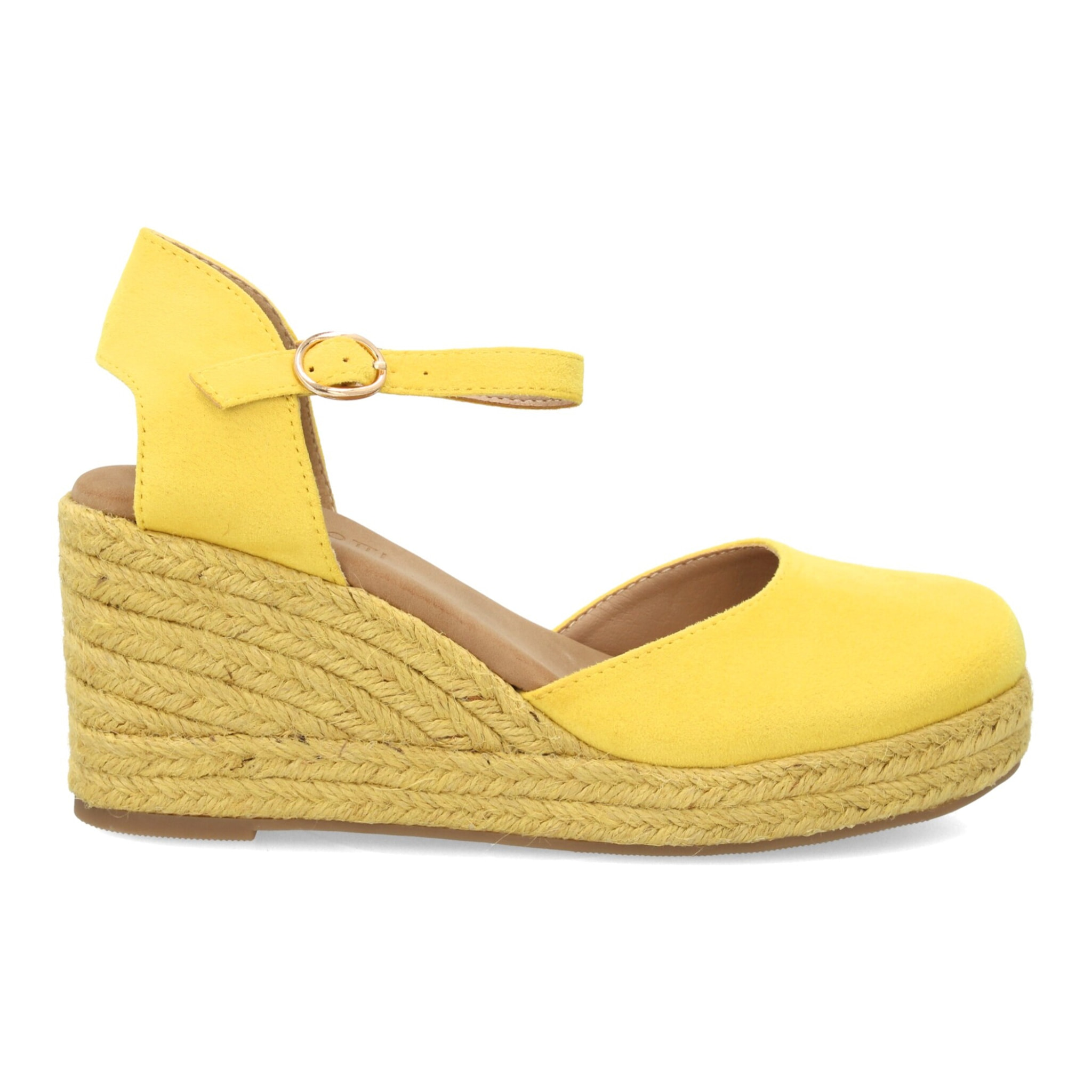 Sandalia de cuña de yute para mujer, comodas y elegantes diseño moderno con el yute en el mismo tono