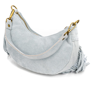 Ausonia bolso bandolera de piel auténtica Gamuza.