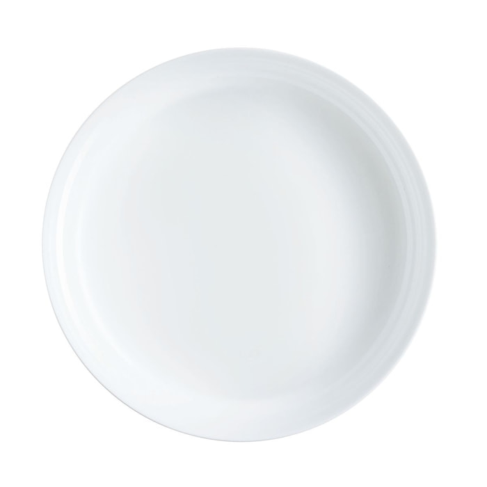 Plat à four rond blanc 30cm Smart Cuisine Diwali 250°C - Luminarc - Opale culinaire extra léger et résistant