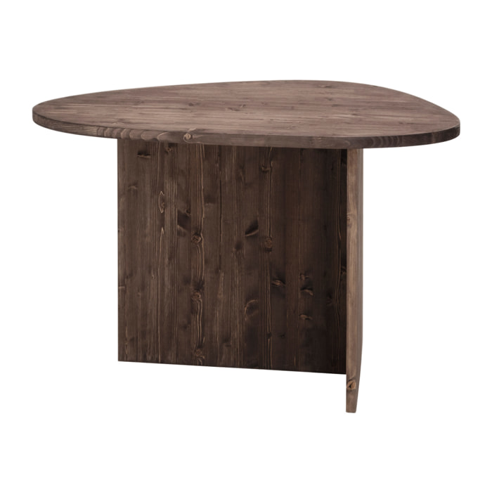 Table de salle à manger en bois massif en noyer de 140 cm Hauteur: 75 Longueur: 142.9 Largeur: 77.7