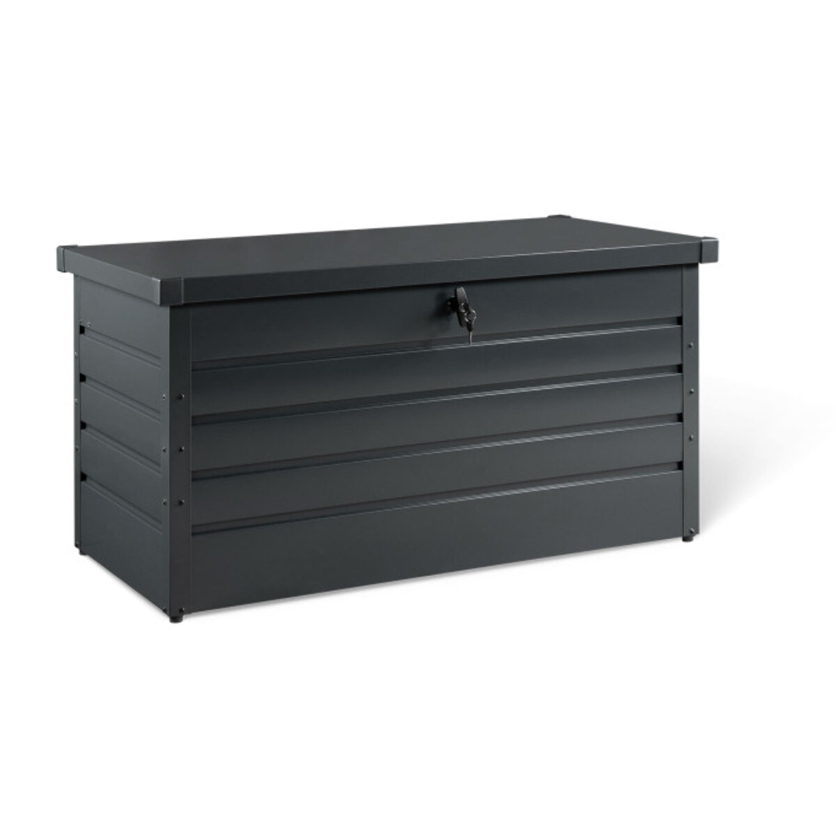 Coffre de jardin métal gris 350L