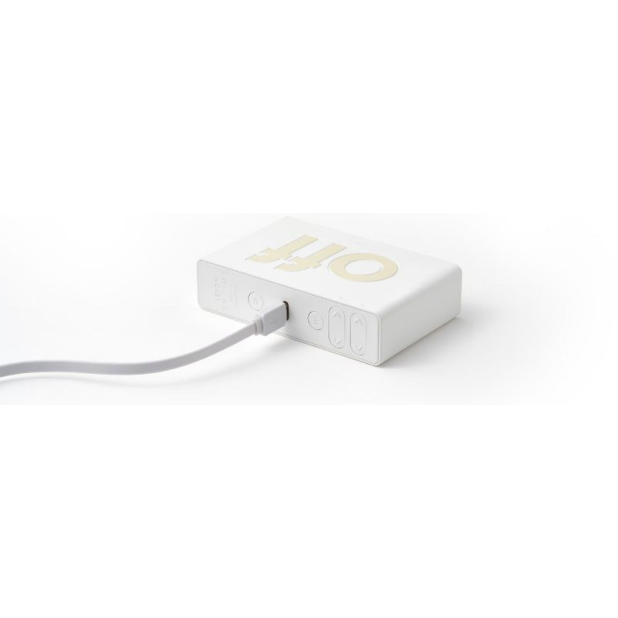 Réveil LEXON Flip Classic Rechargeable en USB-C Blanc