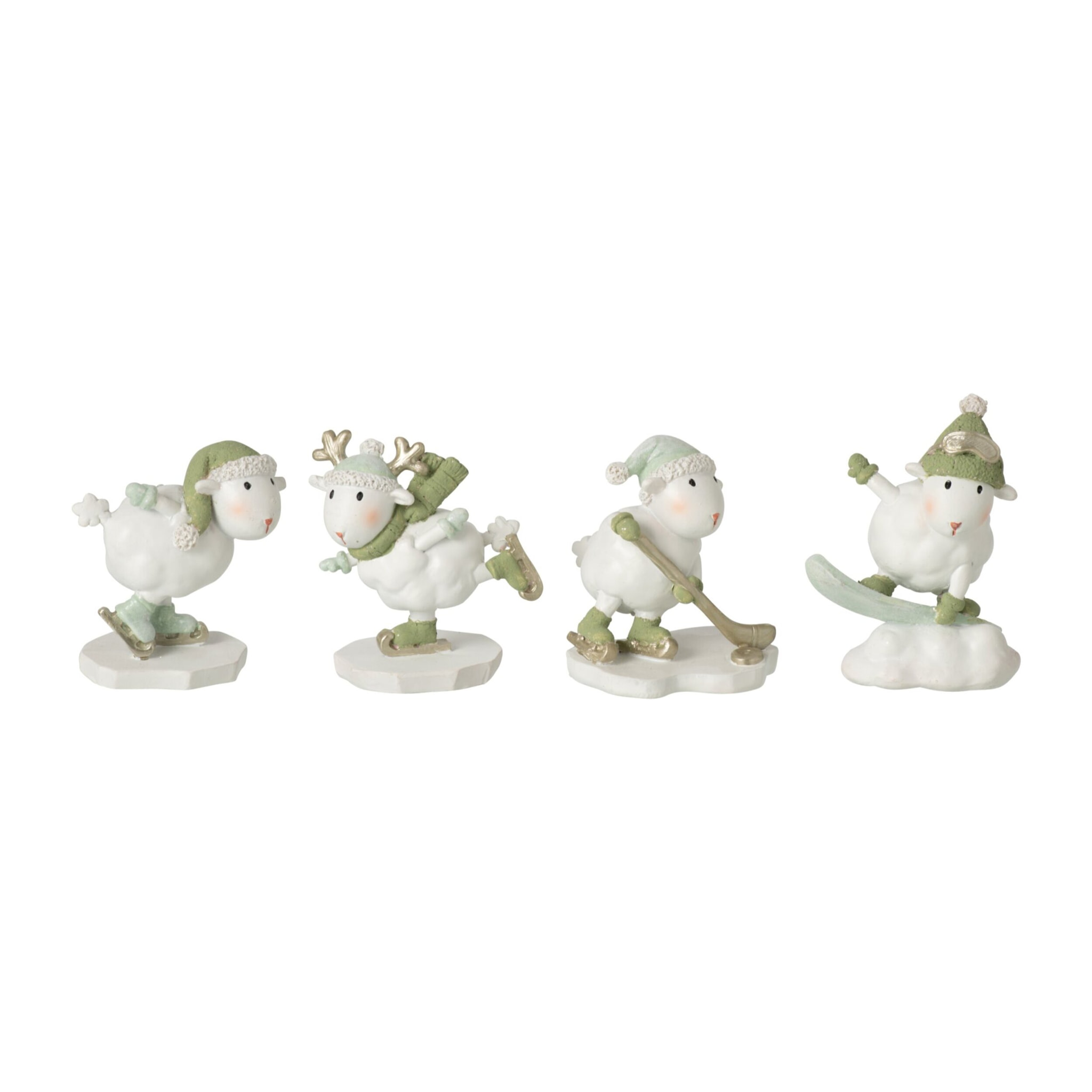 J-Line Mouton patin Pierre - blanc/vert - assortiment de 4