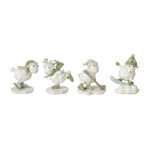 J-Line Mouton patin Pierre - blanc/vert - assortiment de 4