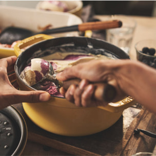 Cocotte 28 cm, Rond(e), Citron, Fonte