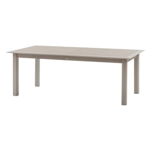 Table de jardin extensible "Allure" effet bois & avoine 12 places en aluminium