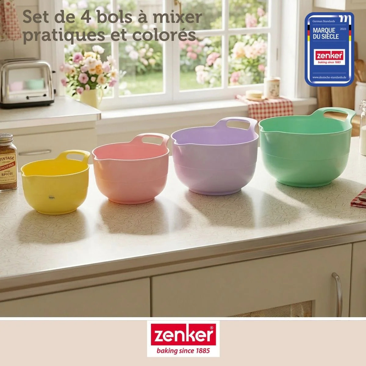 Set de 4 bols à mélanger gigogne Zenker