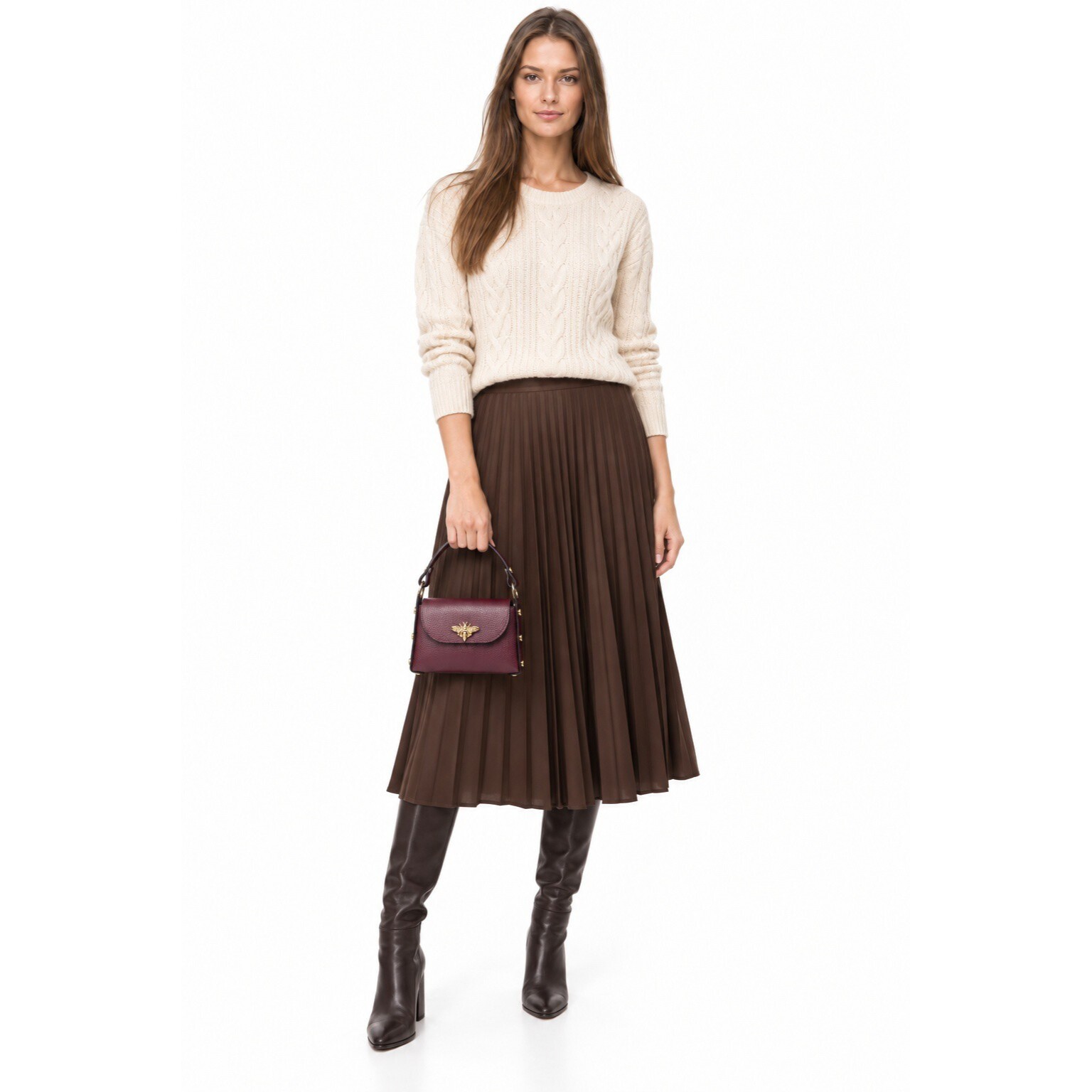 Tote Anna Luchini Bordeaux