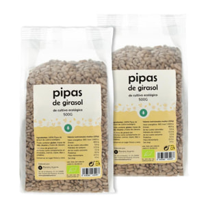 PLANETA HUERTO | Pack 2x Pipas Peladas de Girasol ECO 500g Semillas Ricas en Vitamina E, Minerales y Ácidos Grasos Saludables