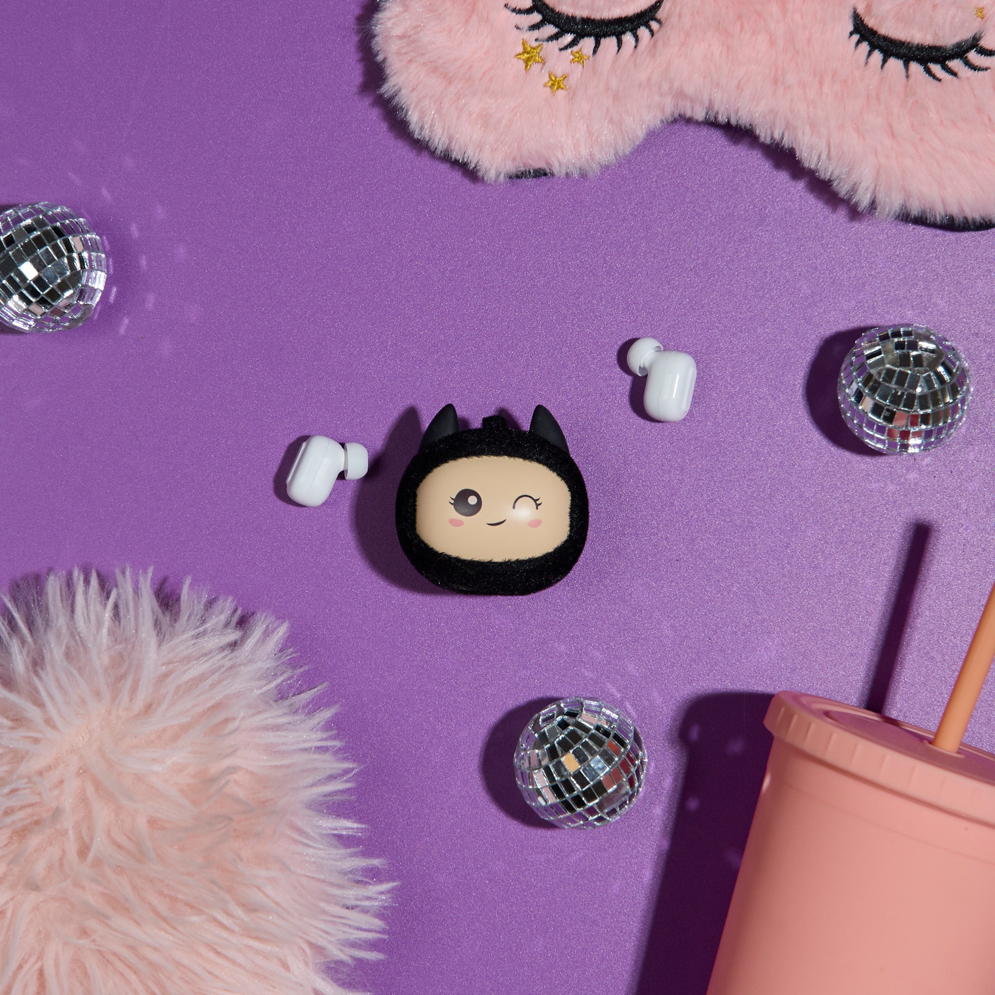Ecouteur Sans Fil - THE CONCEPT FACTORY - Fluffy Kawaii - Noir