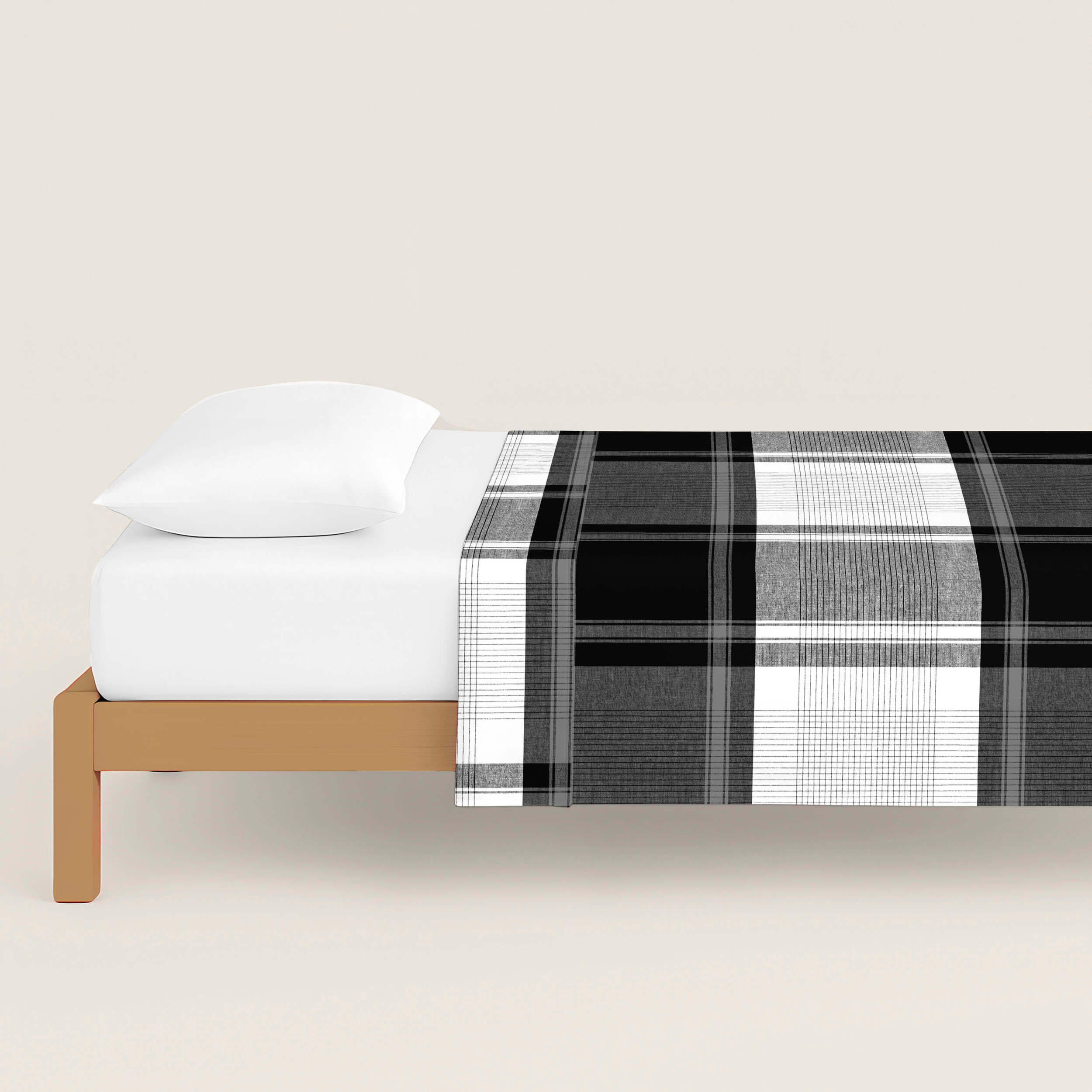 Juego de Sábanas Estampadas - 100% Algodón - Incluye 1 o 2 Fundas de Almohada + 1 Sábana Bajera - Check