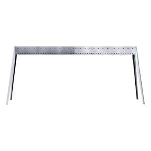 Miami - Cuocispiedini portatile acciaio inox canalina cuoci arrosticini alimentata carbonella legna bbq pieghevole 150cm