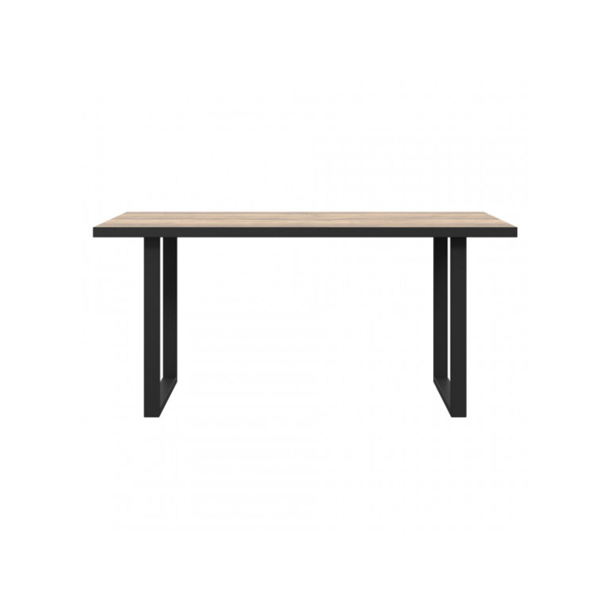 Table de repas 160 cm en bois effet chêne et noir - YAL
