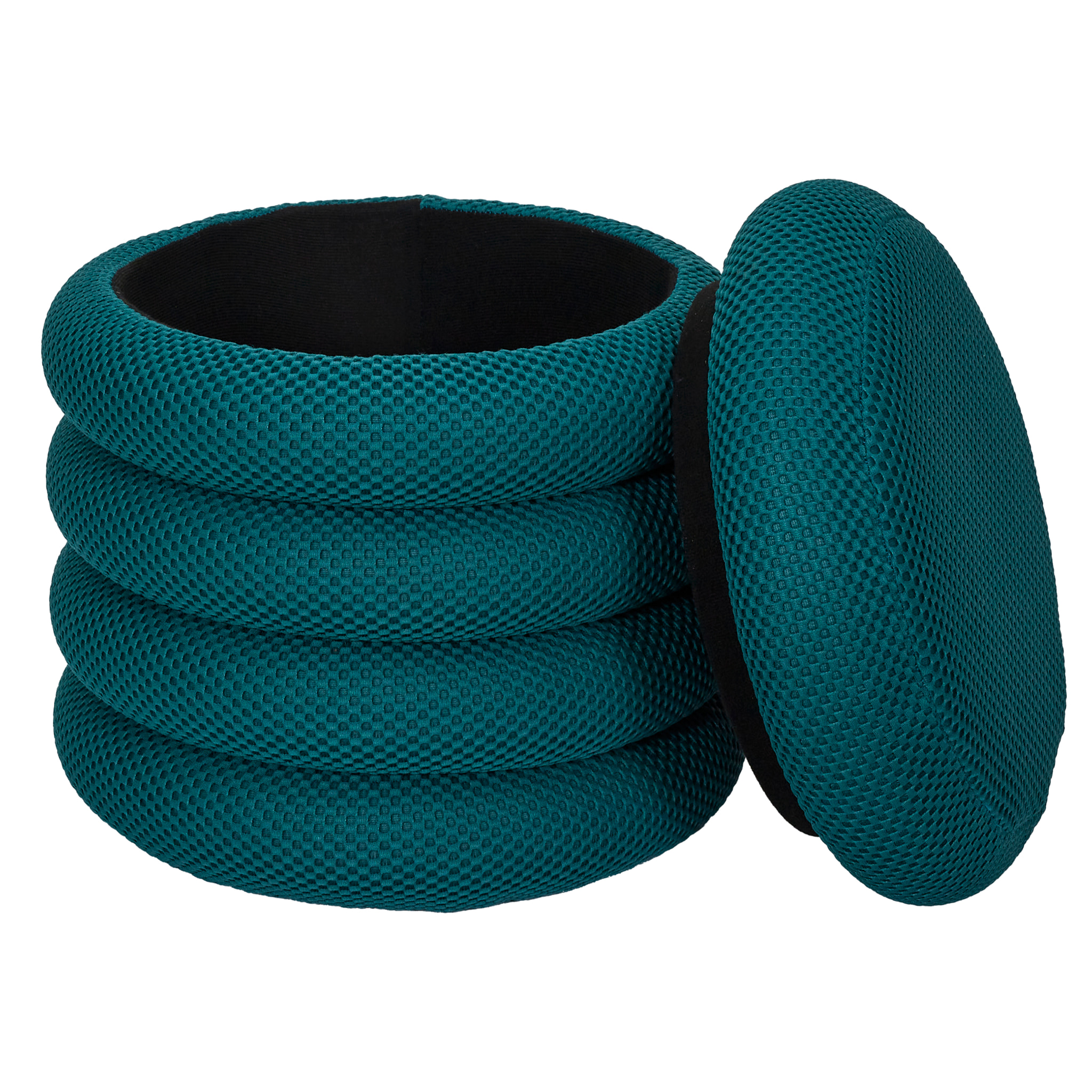 POUF RANGEMENT ATOME BLEU