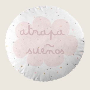 Cojín Redondo Estampado - Con Relleno - Algodón - Pegaso Mágico