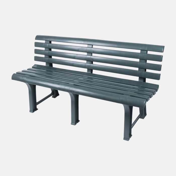 Banco de exterior, Made in Italy, 145x49x74 cm, color verde
