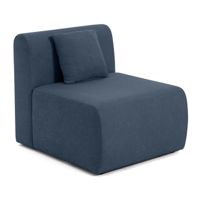 Ikare - module d'assise sans accoudoirs - en tissu - Bleu