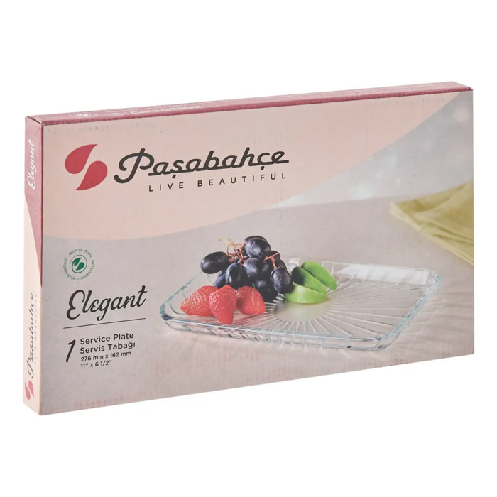 Plat de présentation transparent L27,6xp16,2xH2,1cm