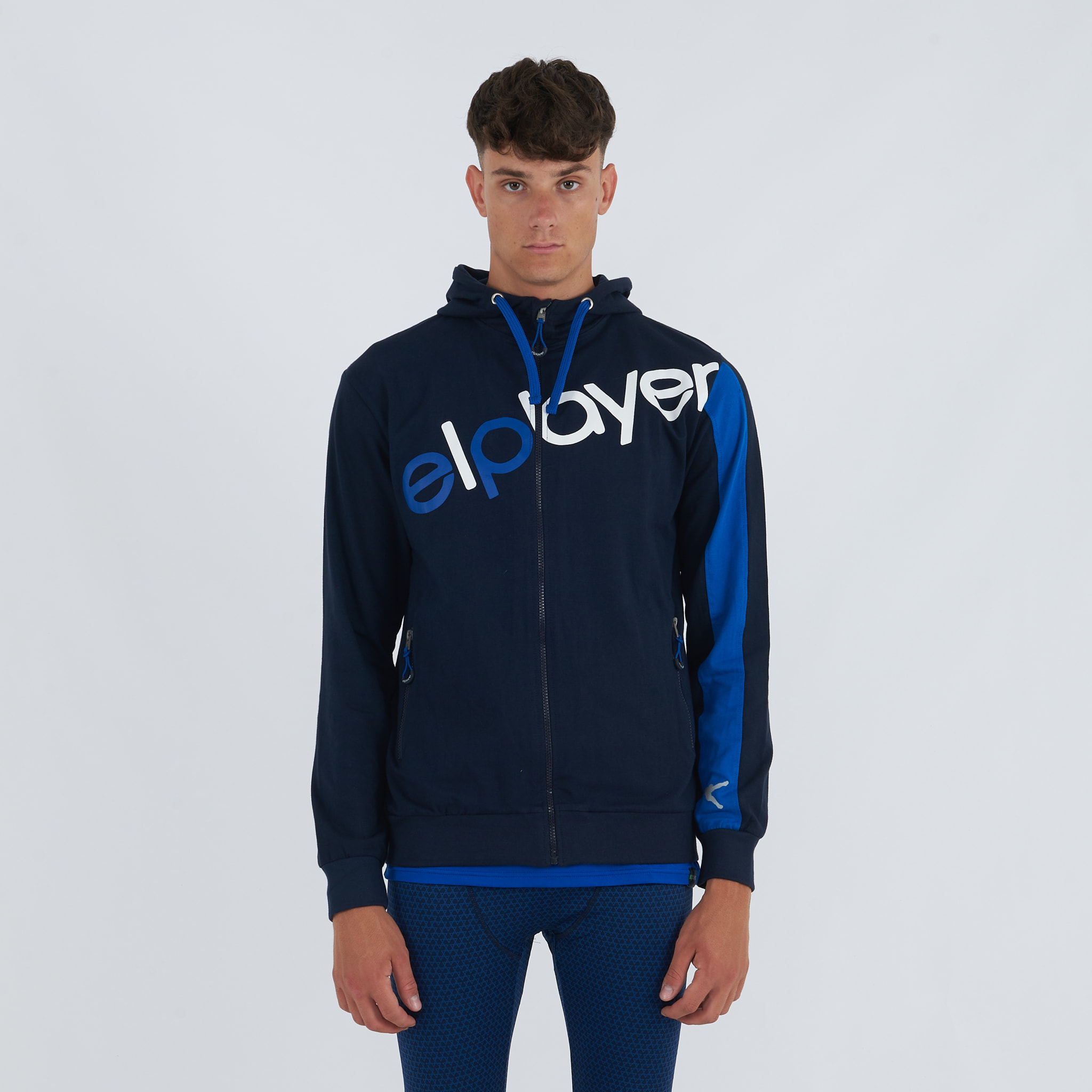 Felpa in jersey con zip e cappuccio Profeo