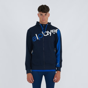 Felpa in jersey con zip e cappuccio Profeo