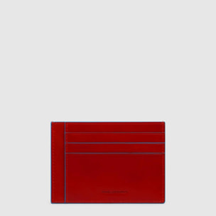 Piquadro Portacarte di credito sottile in pelle, schermato con protezione RFID