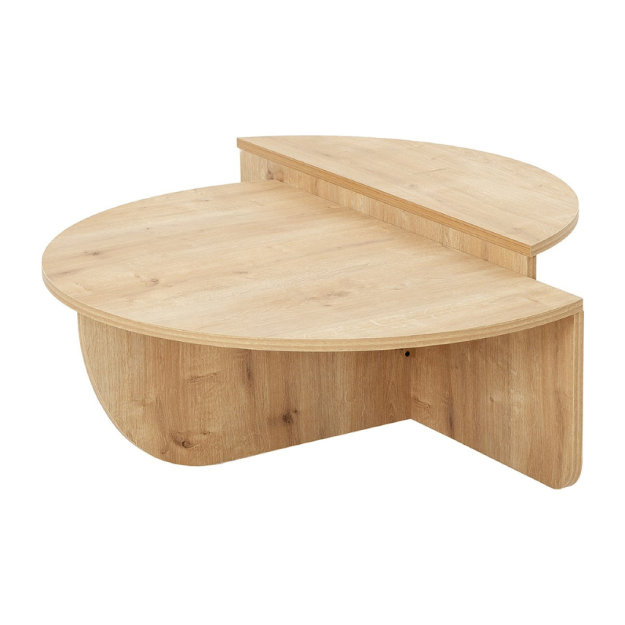 Table basse ronde design en bois - GERA