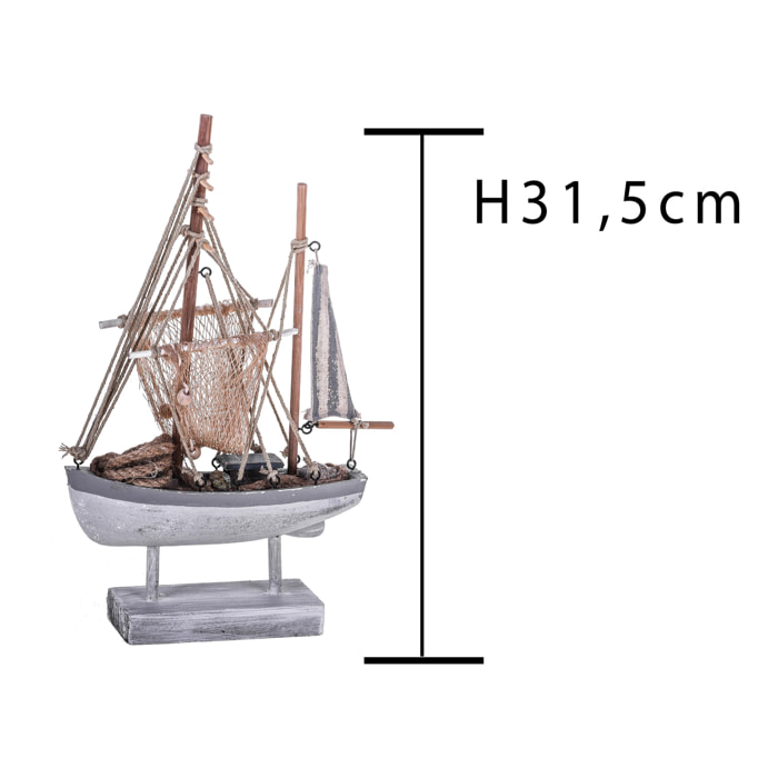 Peschereccio - Pezzi 1 - 20X31,5X5,5 - Colore: Blu - Bianchi Dino - Marina, Decori Tema Marino