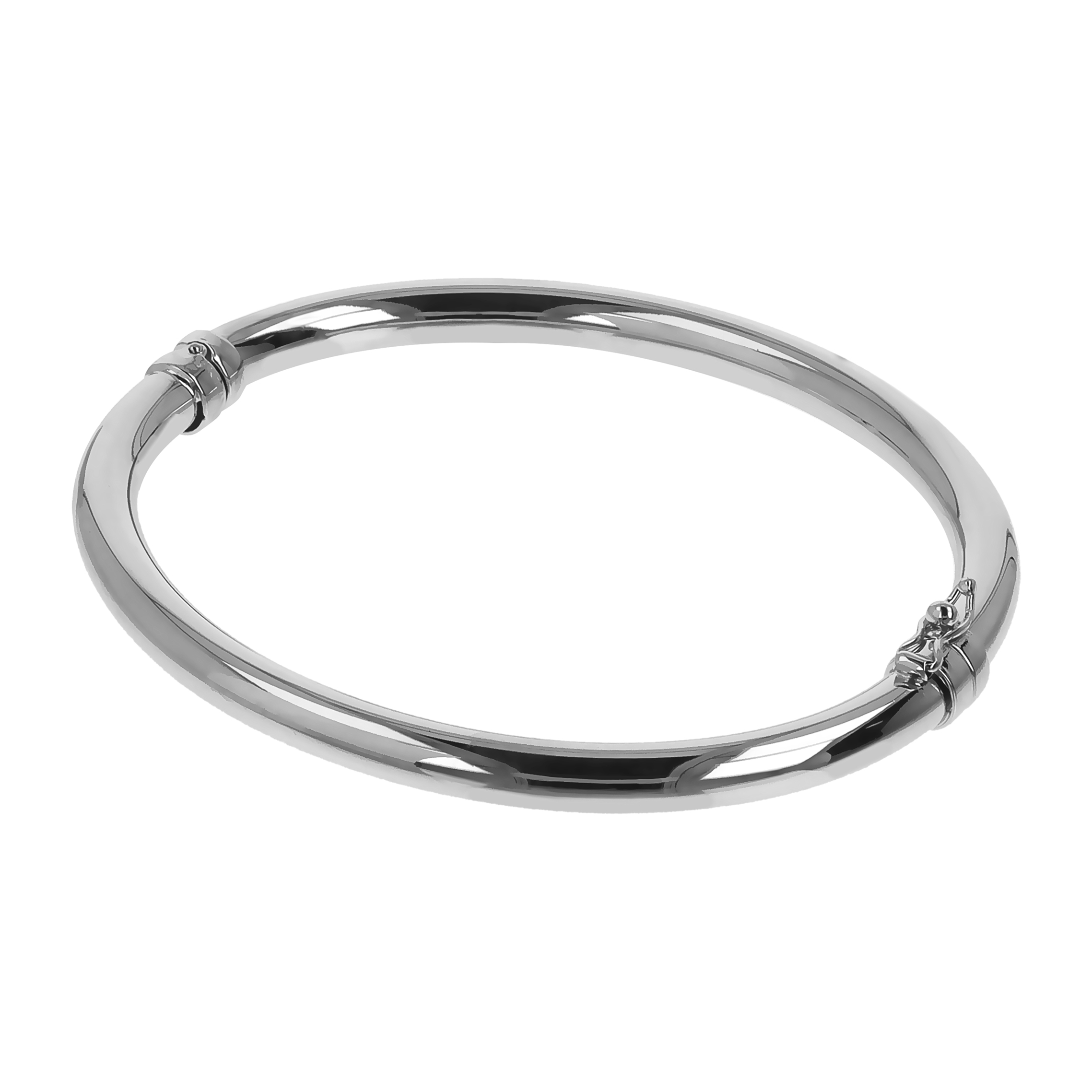 Bracciale Rigido placcato Platino con Superficie Lucida