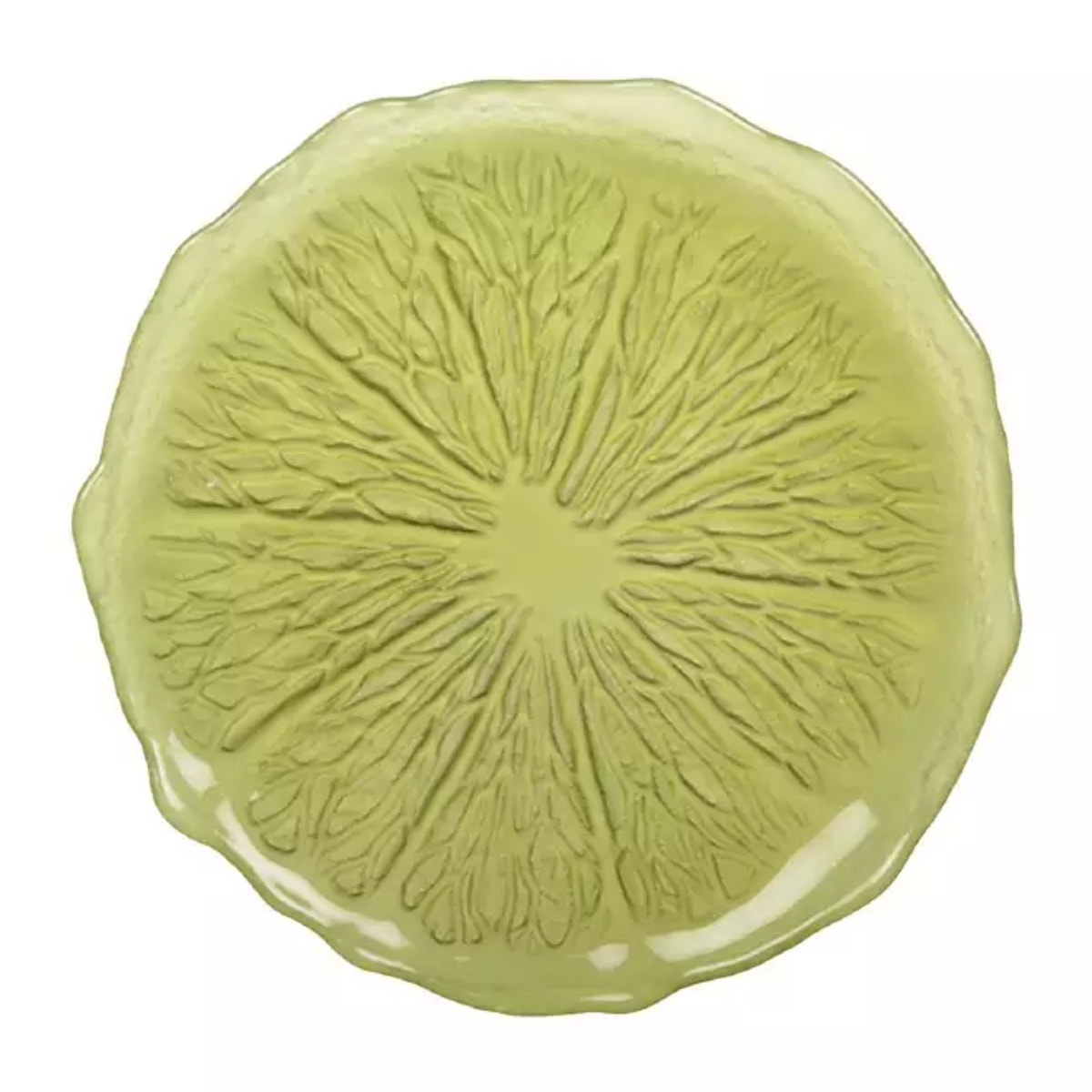 Lot de 6 Assiette a dessert verte 21cm - citron