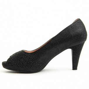 Zapato de tacón - Negro - Altura: 8 cm