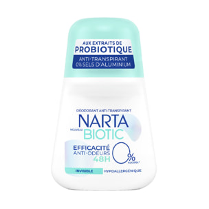 Lot de 12 - Narta Déodorant Bille Biotic Invisible 50ml