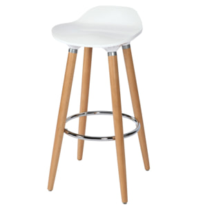 Tabouret de bar Italien blanc 73 cm (lot de 2)